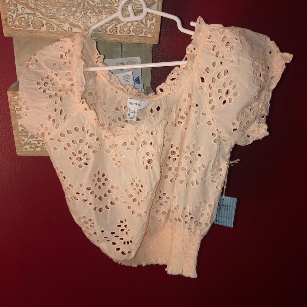 Cropped Flowy see through top